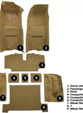 Custom Floor Carpet Chevrolet Corvette 1968 Complete Set Auto Custom Carpets                                     - 3752-232-1225000000 - Image 5