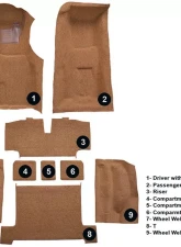 Custom Floor Carpet Chevrolet Corvette 1970 Complete Set Auto Custom Carpets                                     - 16687-230-1244000000 - Image 5