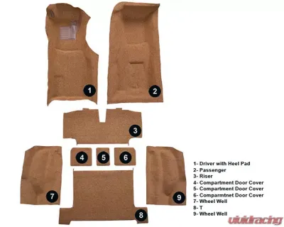 Custom Floor Carpet Chevrolet Corvette 1970 Complete Set Auto Custom Carpets - 16687-230-1244000000