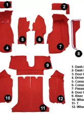 Custom Floor Carpet Chevrolet Corvette 1984-1987 Complete Set Auto Custom Carpets                                     - 1608-160-1079000000 - Image 5