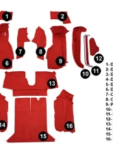 Custom Floor Carpet Chevrolet Corvette 1992-1993 Complete Set Auto Custom Carpets                                     - 19433-160-1155000000 - Image 5