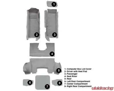 Custom Floor Carpet Chevrolet Complete Set Auto Custom Carpets - 16058-321-1328000000