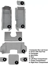 Custom Floor Carpet Chevrolet Corvette 1998-2000 Complete Set Auto Custom Carpets                                     - 17314-321-1327000000 - Image 4