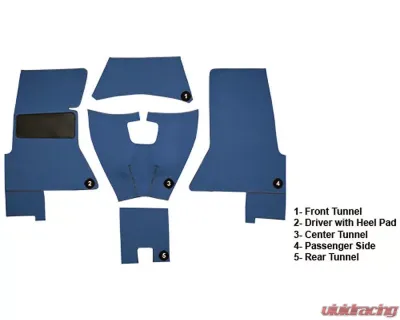 Custom Floor Carpet Chevrolet Corvette 1958 Complete Set Auto Custom Carpets - 15135-230-1219000000