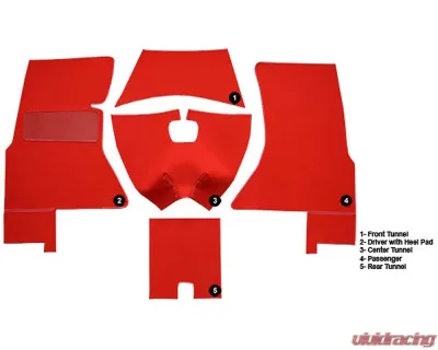 Custom Floor Carpet Chevrolet Corvette 1959-1960 Complete Set Auto Custom Carpets - 15137-230-1219000000