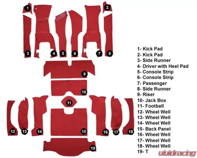 Custom Floor Carpet Chevrolet Corvette 1963 Complete Set Auto Custom Carpets - 11289-230-1220000000