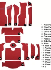 Custom Floor Carpet Chevrolet Corvette 1964 Complete Set Auto Custom Carpets                                     - 19624-230-1225000000 - Image 5