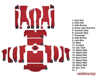 Custom Floor Carpet Chevrolet Corvette 1963 Complete Set Auto Custom Carpets - 16400-230-1225000000