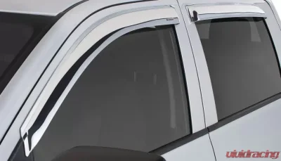 Stampede Chrome Tape-Onz Sidewind Deflector Chevy Silverado 1500 Extended Cab Pickup 2019 - 6010-8