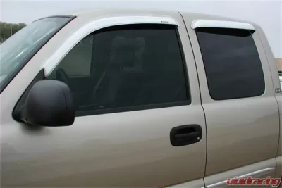 Stampede Chrome Tape-Onz Sidewind Deflector Chevy Silverado 1500 Extended Cab Pickup 1999-2006 - 6012-8