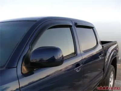 Stampede Smoke Tape-Onz Sidewind Deflector Toyota Tacoma Crew Cab Pickup 2005-2019 - 6337-2