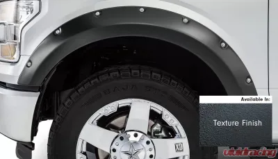 Stampede 67.1/78.9/97.6in Bed Black Ruff Riderz Textured Finish Fender Flare Ford F-150 2015-2017 - 8432-5