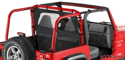 Pavement Ends By Bestop Black Diamond Cab Curtain Jeep Wrangler 2003-2006 - 41423-35