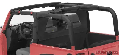 Pavement Ends By Bestop Black Diamond Cab Curtain Jeep Wrangler 2-Door 2007-2018 - 41424-35