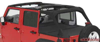 Pavement Ends By Bestop Black Diamond Cargo Cover Extension Jeep Wrangler 4-Door 2007-2018 - 41428-35