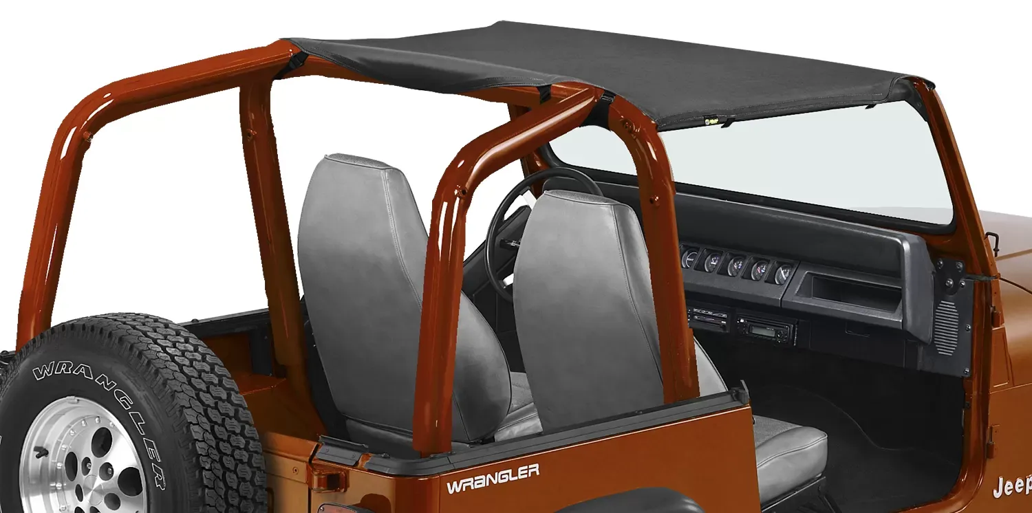 Pavement Ends By Bestop Black Denim Sun Cap Standard Length Top Jeep Wrangler 1992-1995 - 41514-15