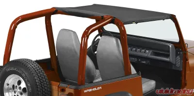 Pavement Ends By Bestop Black Denim Sun Cap Standard Length Top Jeep Wrangler 1997-2002 - 41517-15