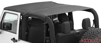 Pavement Ends By Bestop Black Diamond Sun Cap Plus Extended Length Cap Jeep Wrangler 2-Door 2007-2018 - 41525-35