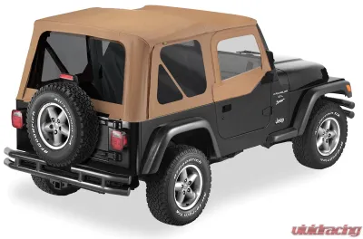 Pavement Ends By Bestop Spice Replay OEM Replacement Soft Top Tinted Windows w/ Upper Door Skins Jeep Wrangler 1997-2006 - 51197-37