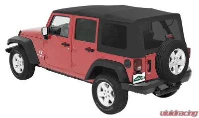 Pavement Ends By Bestop Black Diamond Replay OEM Replacement Soft Top Tinted Windows Jeep Wrangler 4-Door 2007-2009 - 51201-35