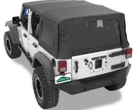 Pavement Ends By Bestop Black Diamond Replay OEM Replacement Soft Top Tinted Windows Jeep Wrangler 4-Door 2010-2018