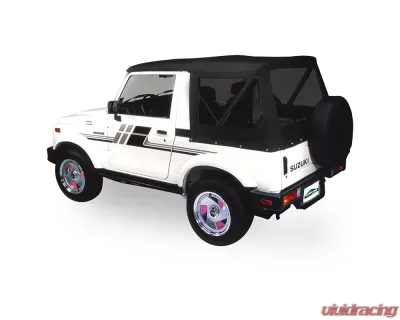 Pavement Ends By Bestop Black Denim Replay OEM Replacement Soft Top Tinted Windows Suzuki Samurai 1986-1994 - 51383-15