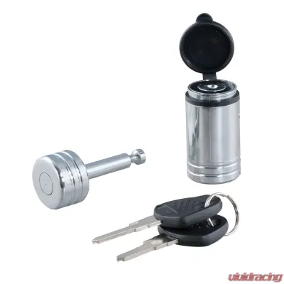 Curt Coupler Lock (1/4" Pin, 7/8" Latch Span, Barbell, Chrome) - 23520