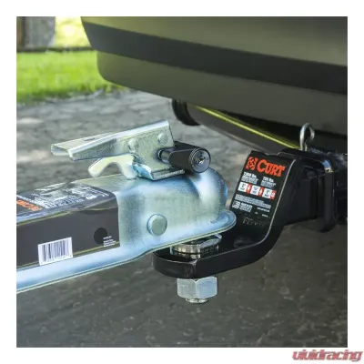 Curt Coupler Lock (1/4" Pin, 3/4" Latch Span, Padlock, Black) - 23521