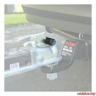 Curt Coupler Lock (1/4" Pin, 3/4" Latch Span, Padlock, Black) - 23521