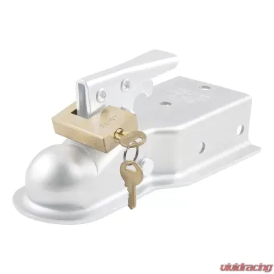 Curt Coupler Lock (1/4" Pin, 3/4" Latch Span, Padlock, Solid Brass) - 23546