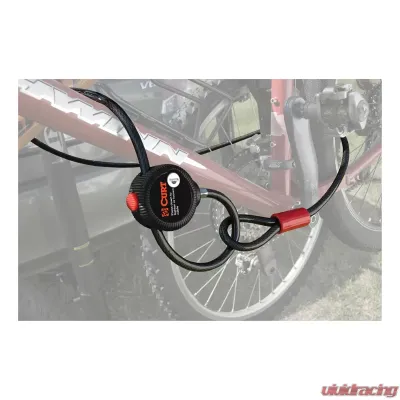 Curt Multi-Use Cable Lock (6' x 3/8" Cable, Vinyl-Coated Braided Steel) - 23666