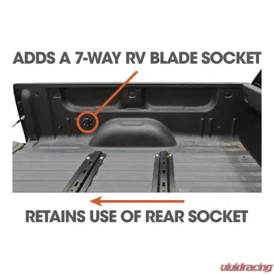 Curt 10' Custom Wiring Harness Extension (Adds 7-Way RV Blade to Truck Bed) - 56001