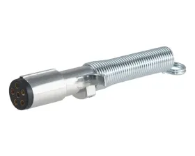 Curt 6-Way Round Connector Plug with Spring (Trailer Side, Packaged)