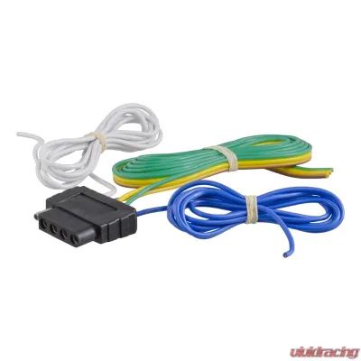 Curt 5-Way Flat Connector Socket with 60" Wires (Vehicle Side, Packaged) - 58531