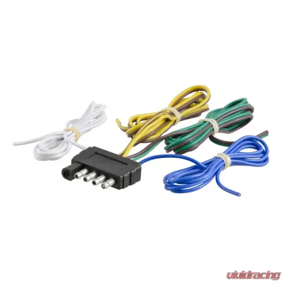 Curt 5-Way Flat Connector Plug with 48" Wires (Trailer Side, Packaged) - 58541