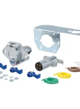 Curt 4-Way Round Connector Plug & Socket with Hardware (Packaged)                                     - 58677 - Image 2