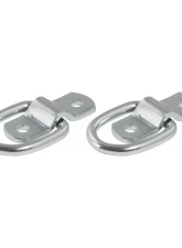Curt 1" x 1-1/4" Surface-Mounted Tie-Down D-Rings (1,200 lbs., Clear Zinc, 2-Pack)                                     - 83731 - Image 2