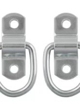 Curt 1" x 1-1/4" Surface-Mounted Tie-Down D-Rings (1,200 lbs., Clear Zinc, 2-Pack)                                     - 83731 - Image 2