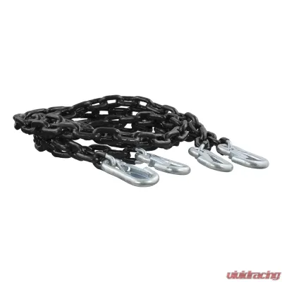 Curt 65" Safety Chains with 2 Snap Hooks Each (5,000 lbs., Vinyl-Coated, 2-Pack) - 19749