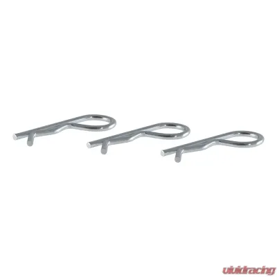 Curt Hitch Clips (Fits 1/2" or 5/8" Pin, Zinc, 3-Pack) - 21602