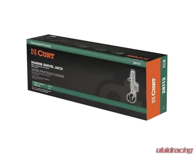 Curt Marine Jack with 6" Wheel (1,200 lbs., 10" Travel, Packaged) - 28113