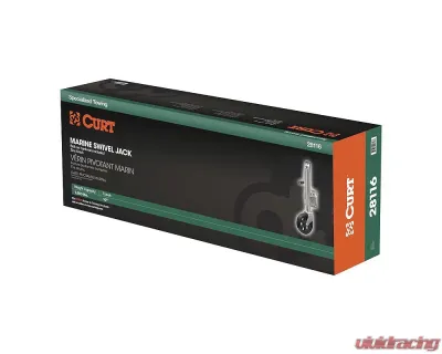 Curt Marine Jack with 8" Wheel (1,500 lbs., 10" Travel, Packaged) - 28116
