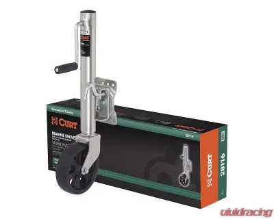 Curt Marine Jack with 8" Wheel (1,500 lbs., 10" Travel, Packaged) - 28116