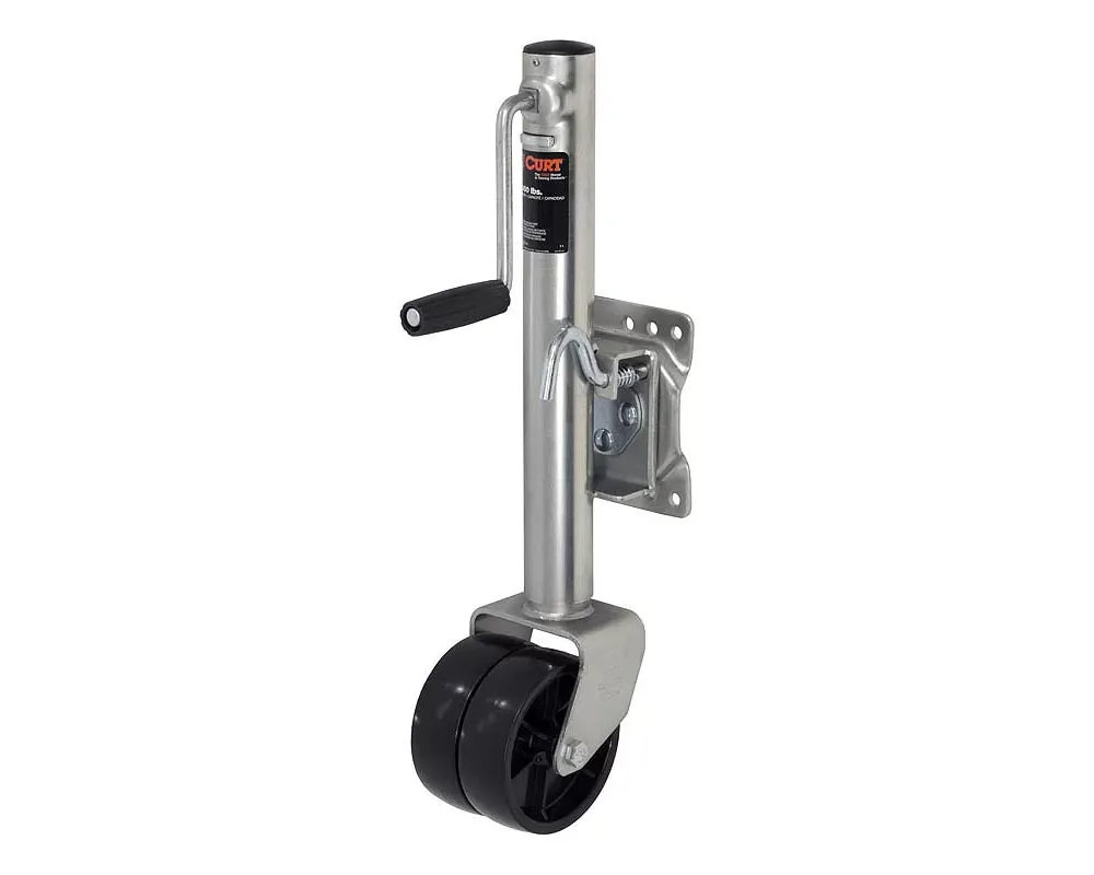 Curt Marine Jack with Dual 6" Wheels (1,500 lbs., 10" Travel, Packaged) - 28156