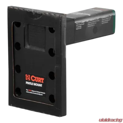 Curt Adjustable Pintle Mount (2" Shank, 15,000 lbs., 7" High, 6" Long) - 48328