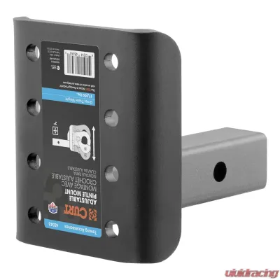 Curt Adjustable Pintle Mount (2" Shank, 17,000 lbs., 7-1/4" High, 6" Long) - 48343