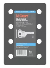 Curt Adjustable Pintle Mount (2-1/2" Shank, 20,000 lbs., 7-1/4" High, 10-3/4" Long)                                     - 48348 - Image 4
