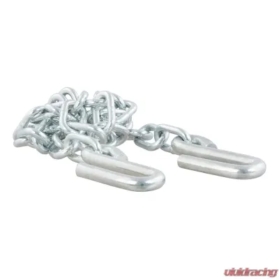 Curt 48" Safety Chain with 2 S-Hooks (5,000 lbs., Clear Zinc, Packaged) - 80031