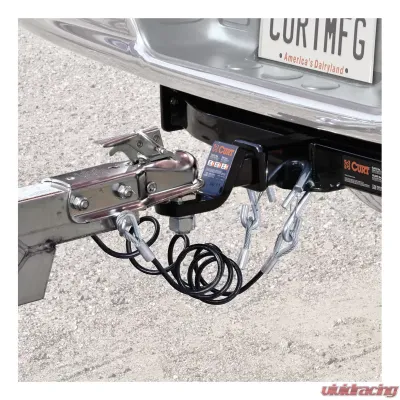 Curt 43-7/8" Safety Cables with 2 Snap Hooks (3,500 lbs., Vinyl-Coated, 2-Pack) - 80136