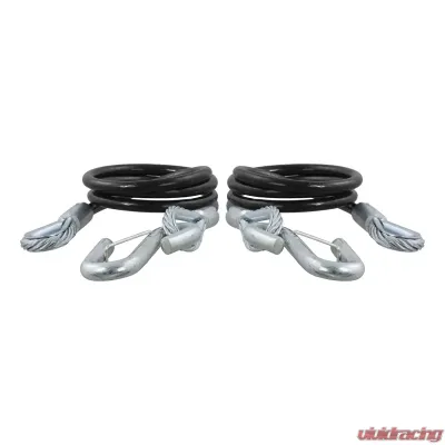 Curt 44-1/2" Safety Cables with 2 Snap Hooks (5,000 lbs., Vinyl-Coated, 2-Pack) - 80151